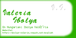 valeria ibolya business card